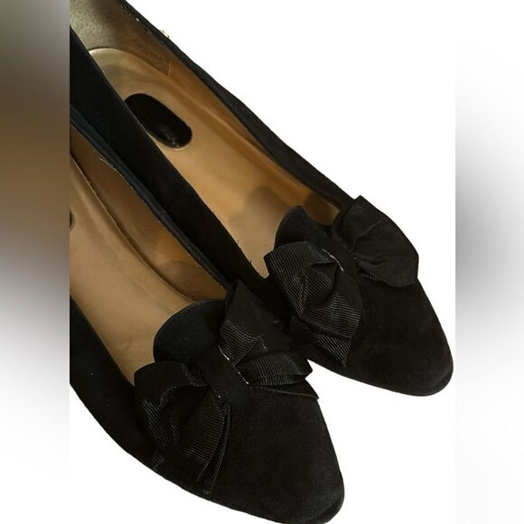 John Romain Courtney Leather Upper Pointed Black Suede Loafer size 10 - 10B - Picture 2 of 7